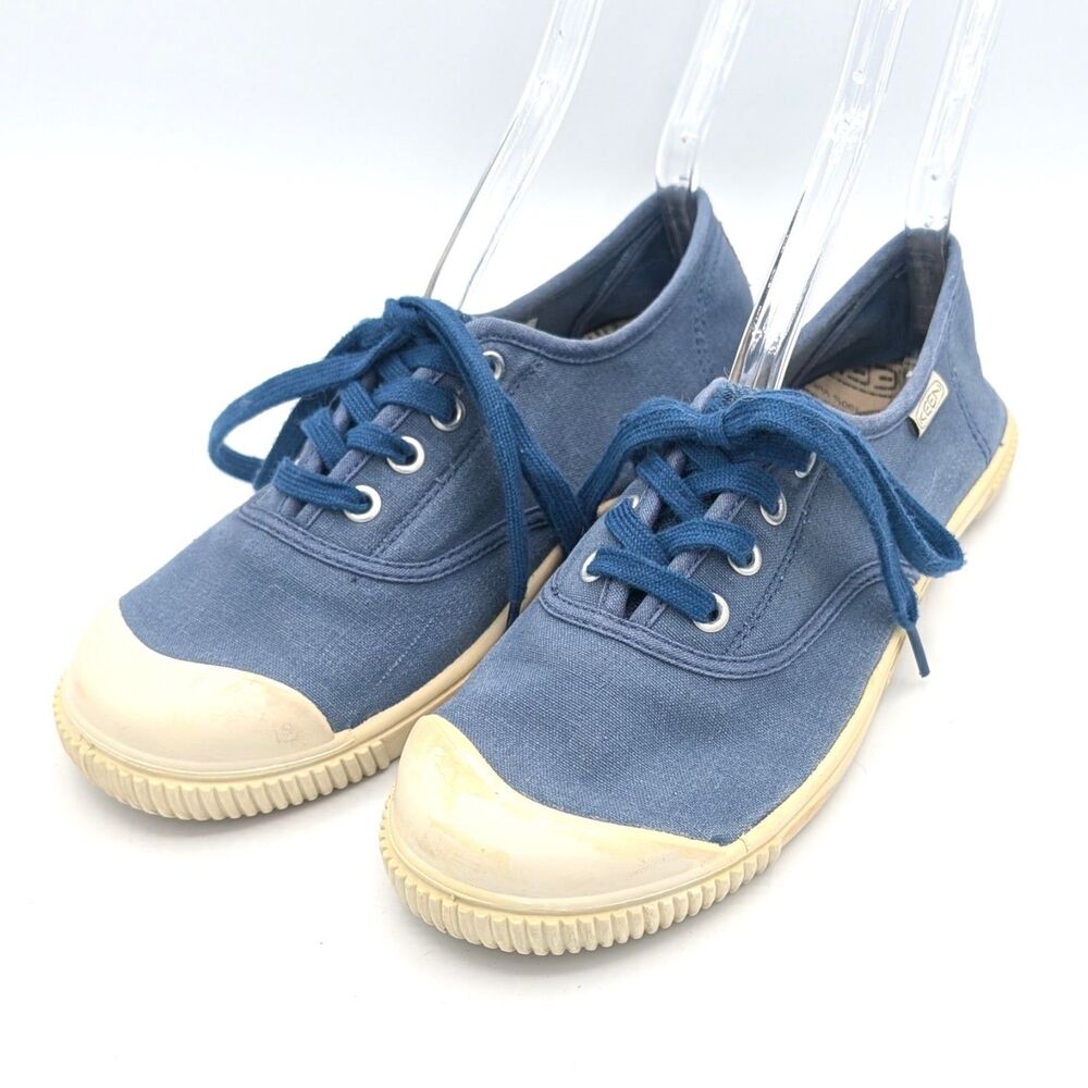 KEEN Vulcanized Shoes Lace Up Athletic Blue Fabric Sneaker Women's Size 8.5